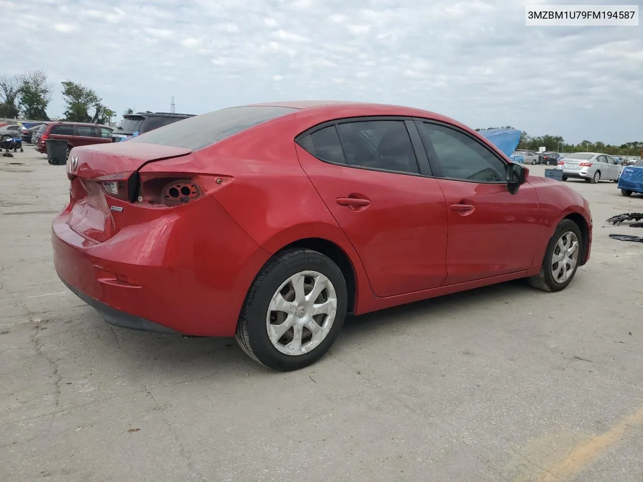 2015 Mazda 3 Sport VIN: 3MZBM1U79FM194587 Lot: 75393334