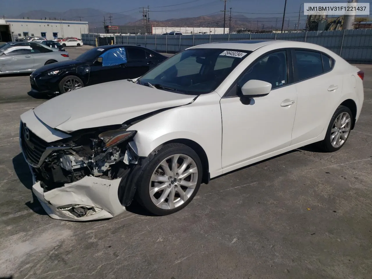 2015 Mazda 3 Touring VIN: JM1BM1V31F1221437 Lot: 75649234