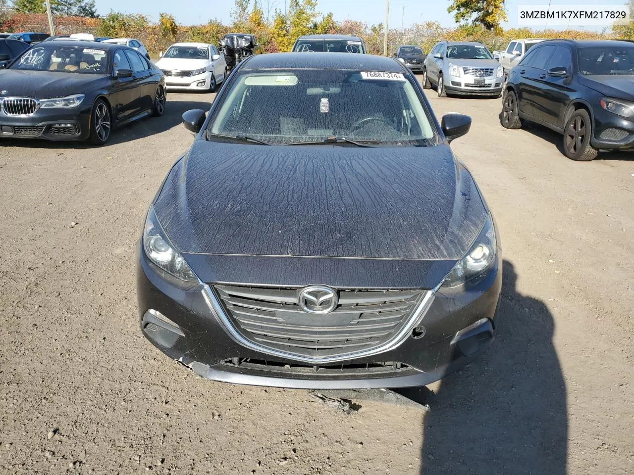 2015 Mazda 3 Sport VIN: 3MZBM1K7XFM217829 Lot: 76887374