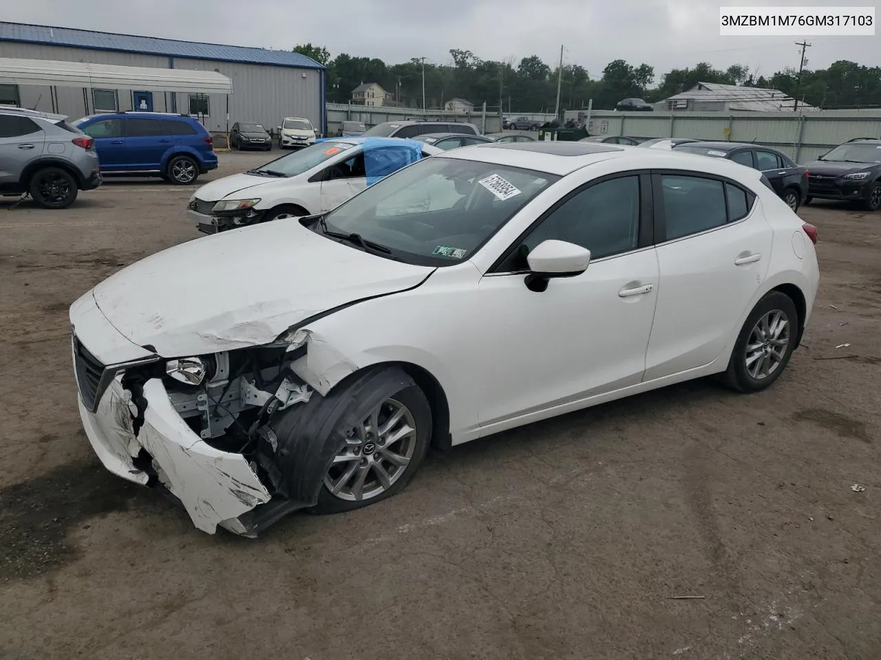 2016 Mazda 3 Touring VIN: 3MZBM1M76GM317103 Lot: 57568954