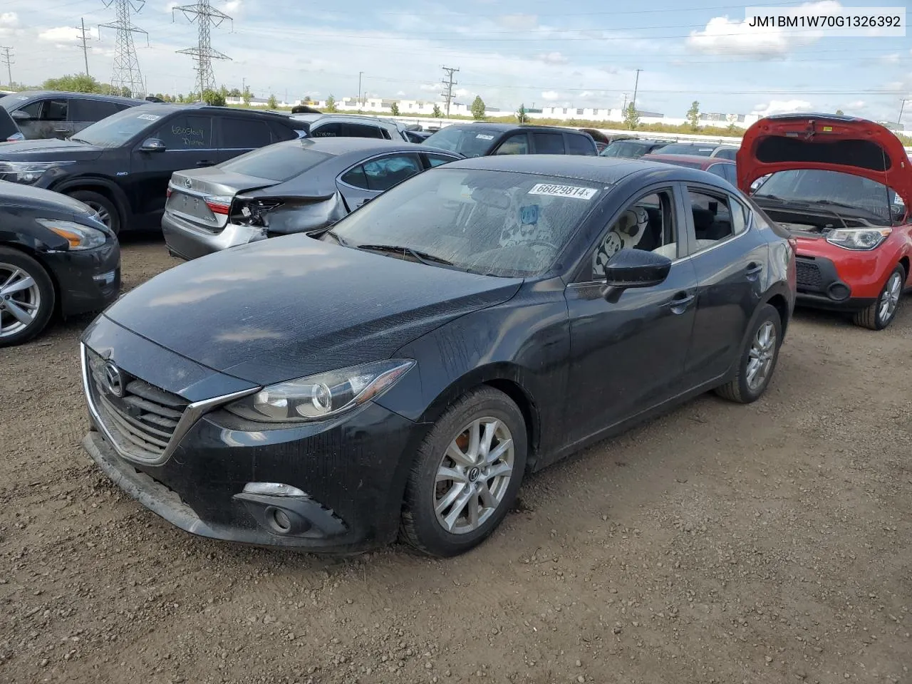 2016 Mazda 3 Touring VIN: JM1BM1W70G1326392 Lot: 66029814