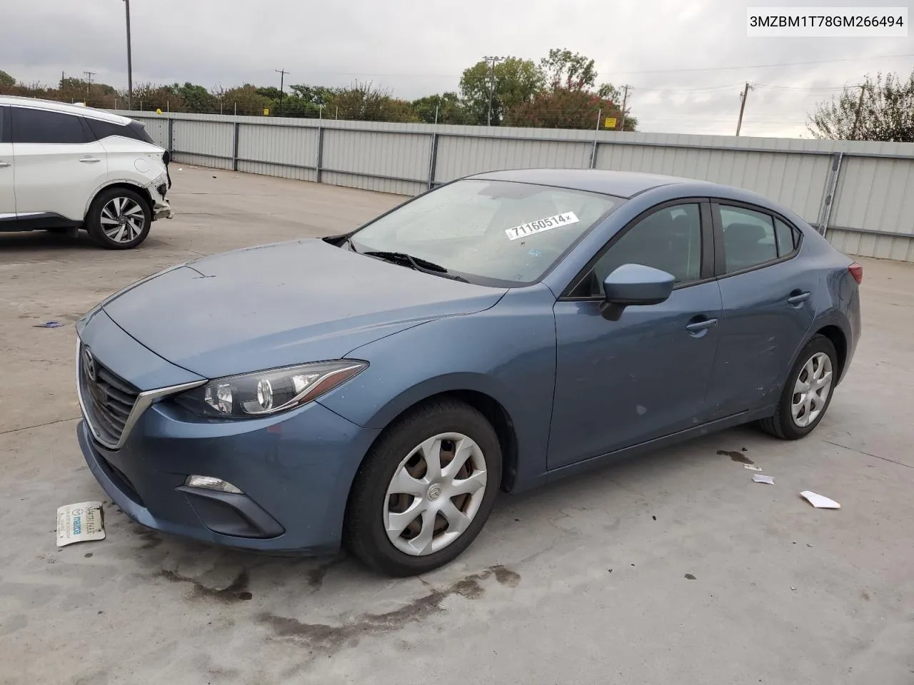 2016 Mazda 3 Sport VIN: 3MZBM1T78GM266494 Lot: 71160514