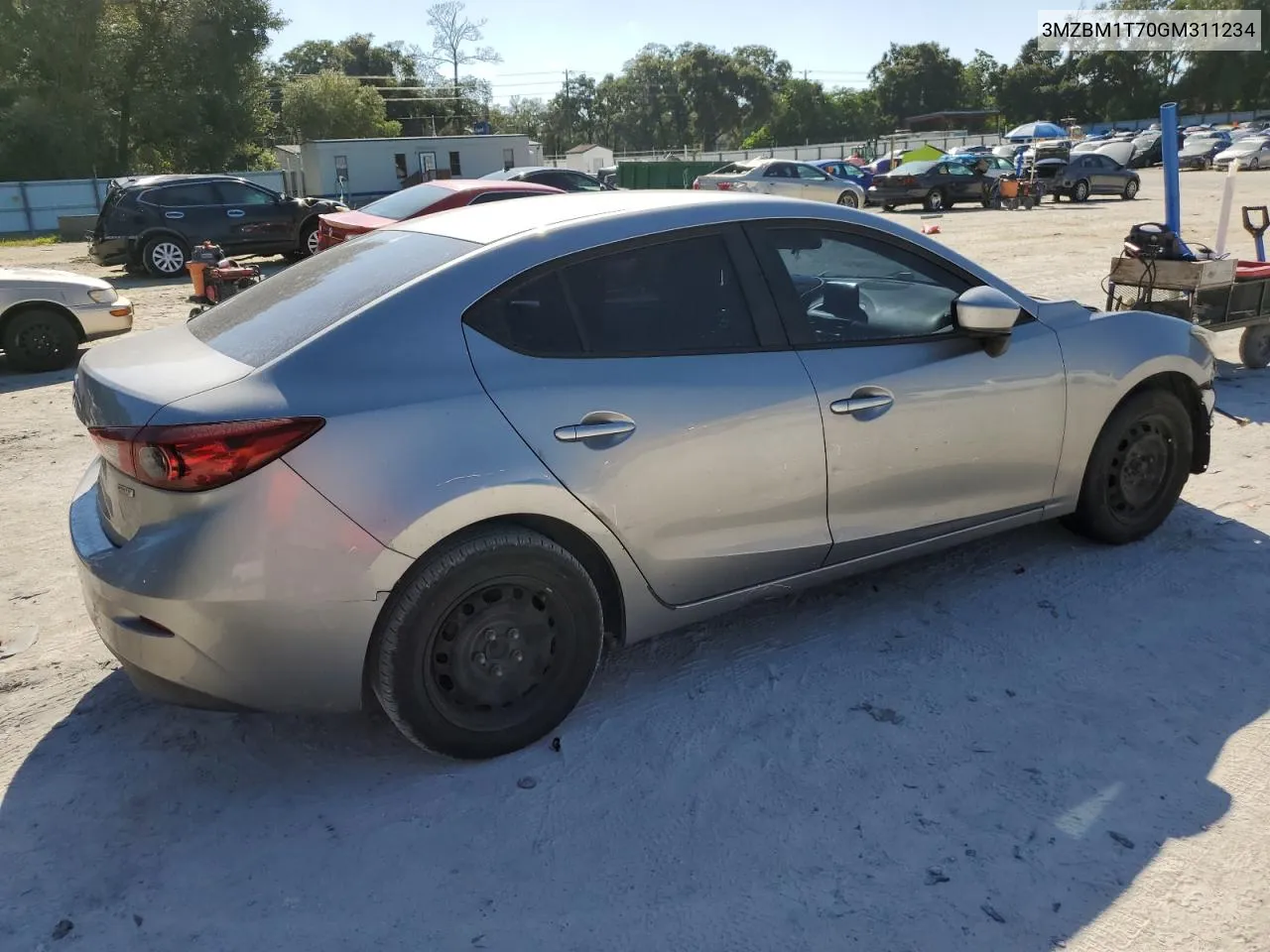 2016 Mazda 3 Sport VIN: 3MZBM1T70GM311234 Lot: 72350284