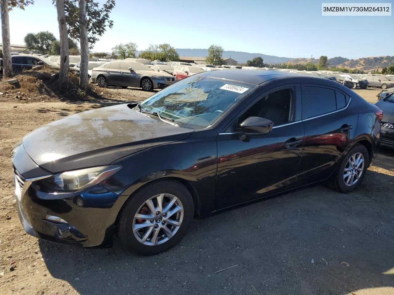 2016 Mazda 3 Touring VIN: 3MZBM1V73GM264312 Lot: 73389424