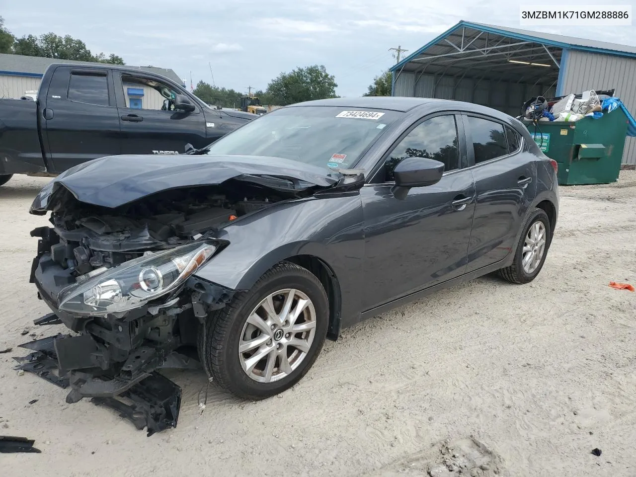 2016 Mazda 3 Sport VIN: 3MZBM1K71GM288886 Lot: 73424694