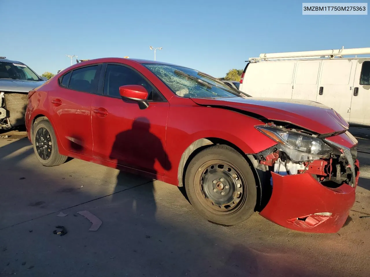 2016 Mazda 3 Sport VIN: 3MZBM1T75GM275363 Lot: 74337624