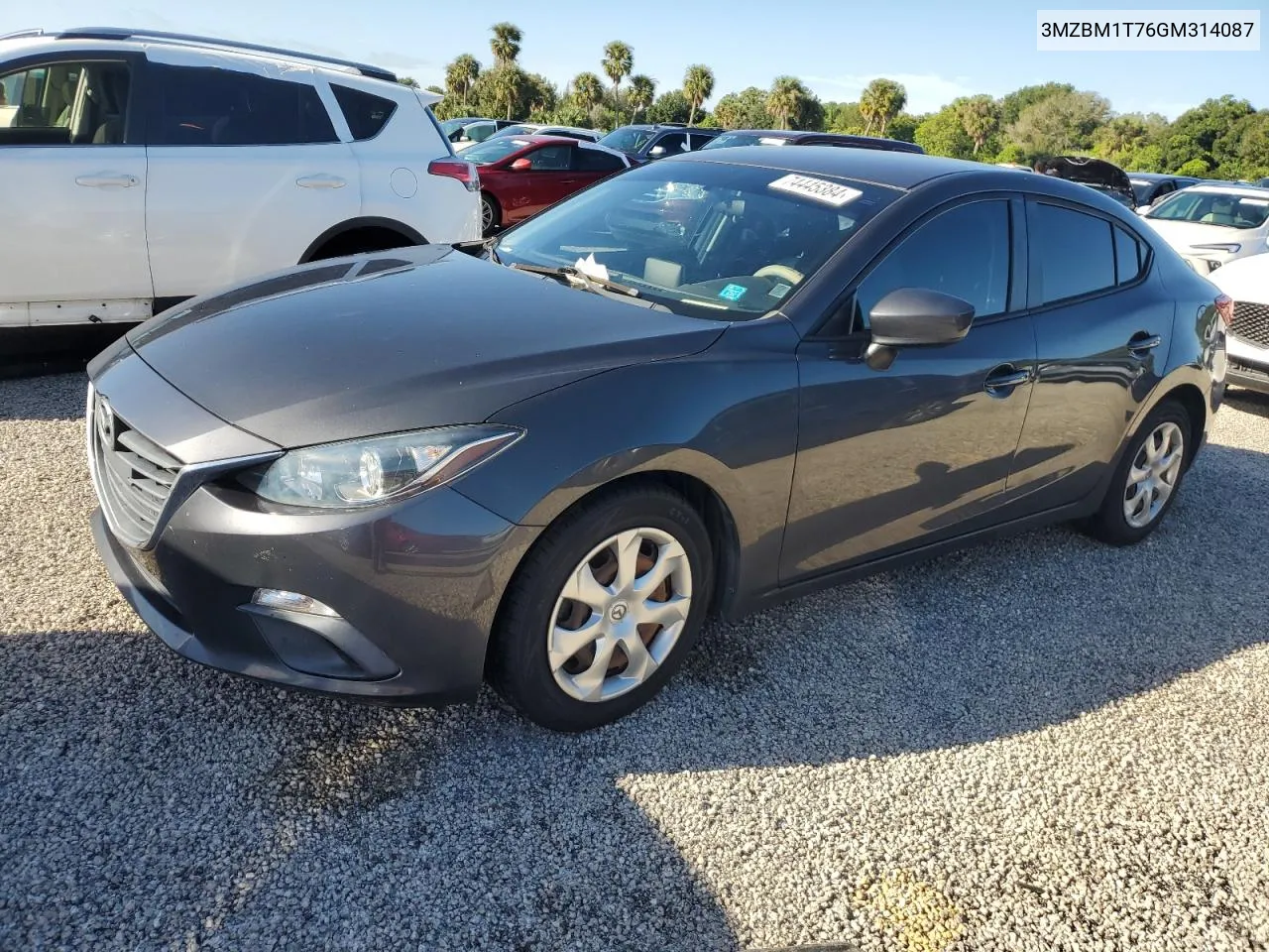 2016 Mazda 3 Sport VIN: 3MZBM1T76GM314087 Lot: 74445384