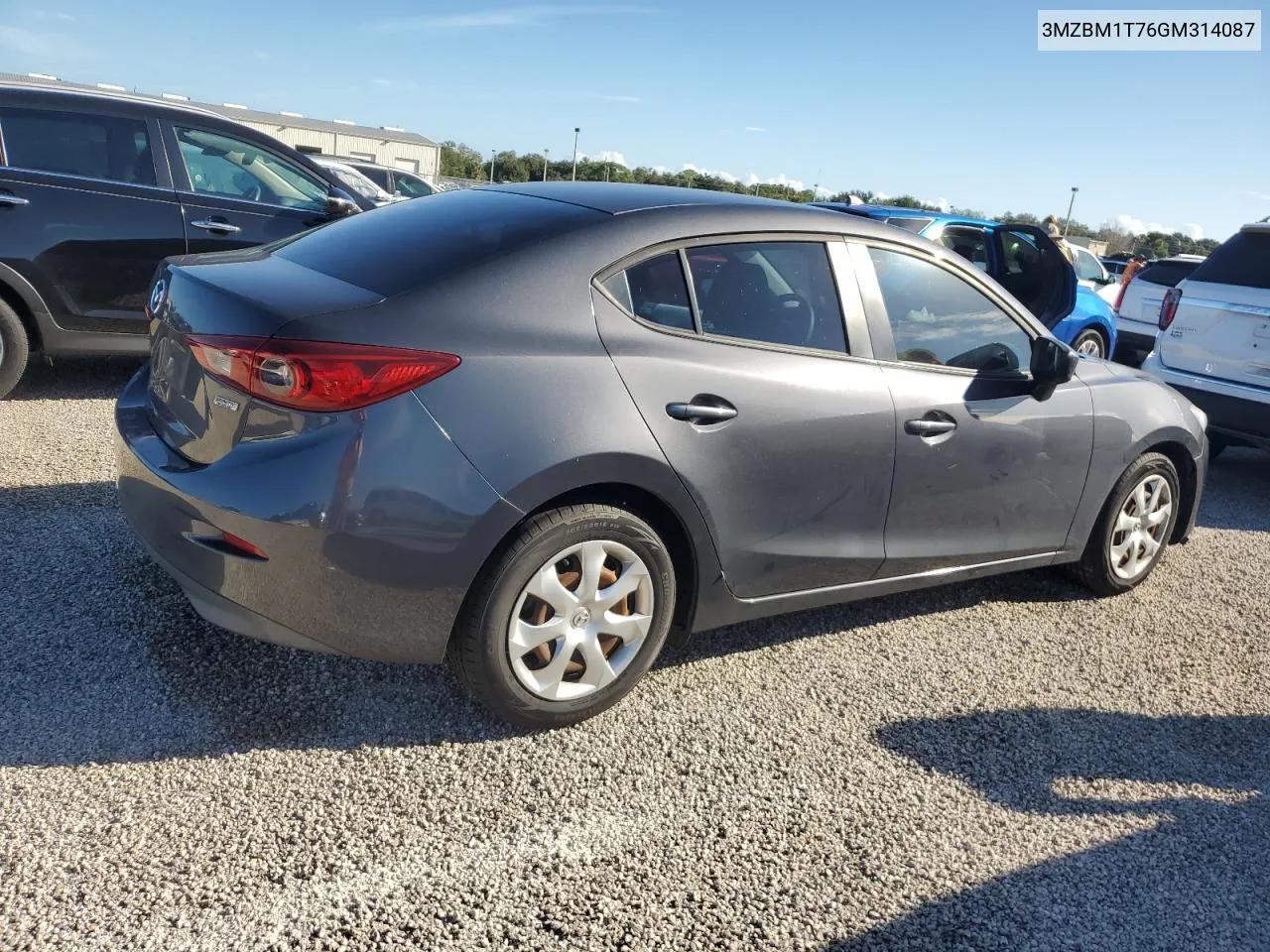 2016 Mazda 3 Sport VIN: 3MZBM1T76GM314087 Lot: 74445384