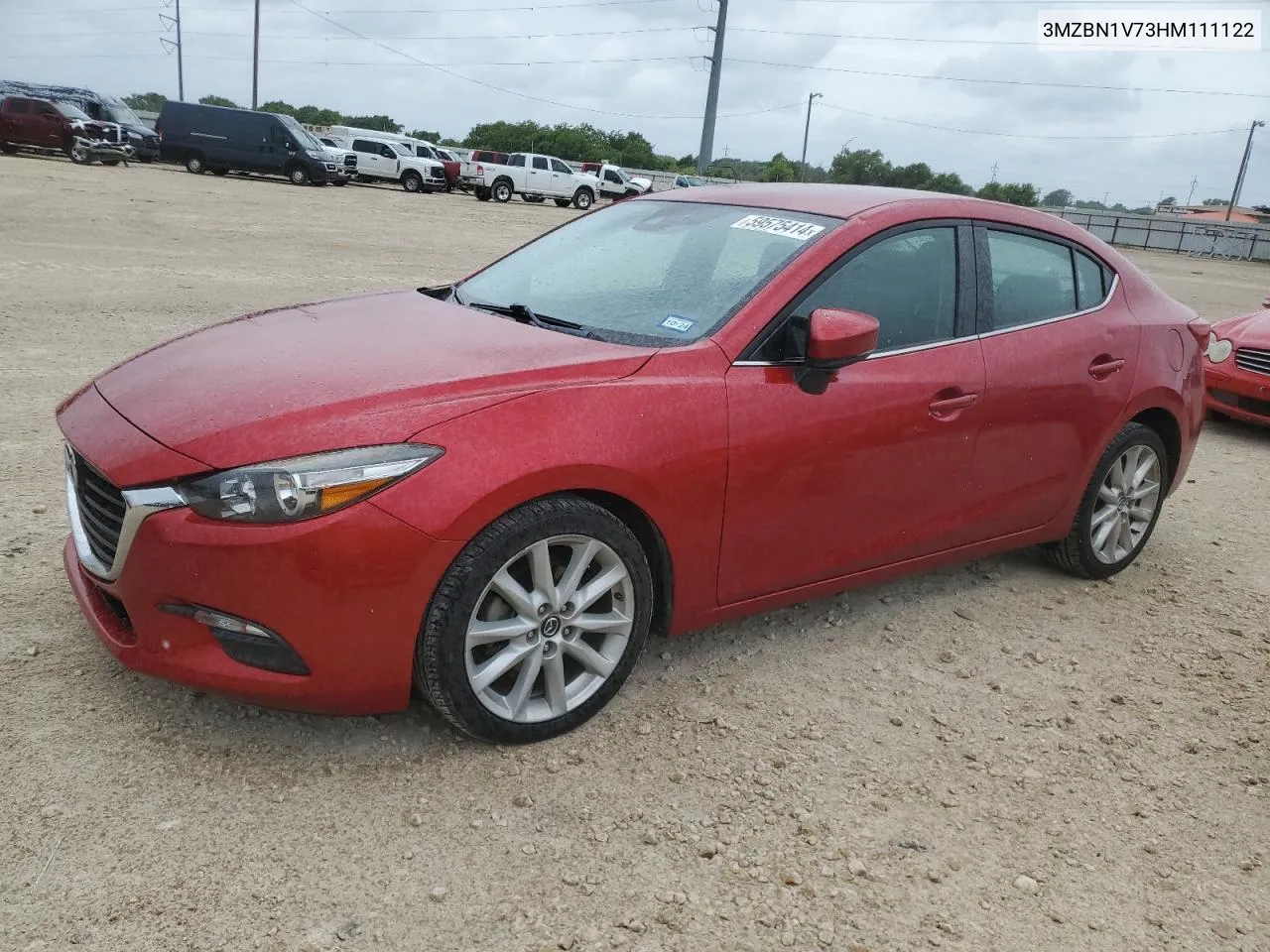 2017 Mazda 3 Touring VIN: 3MZBN1V73HM111122 Lot: 59575414