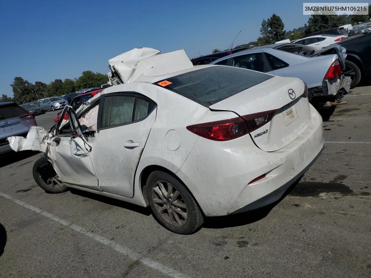 2017 Mazda 3 Sport VIN: 3MZBN1U75HM106215 Lot: 62769214