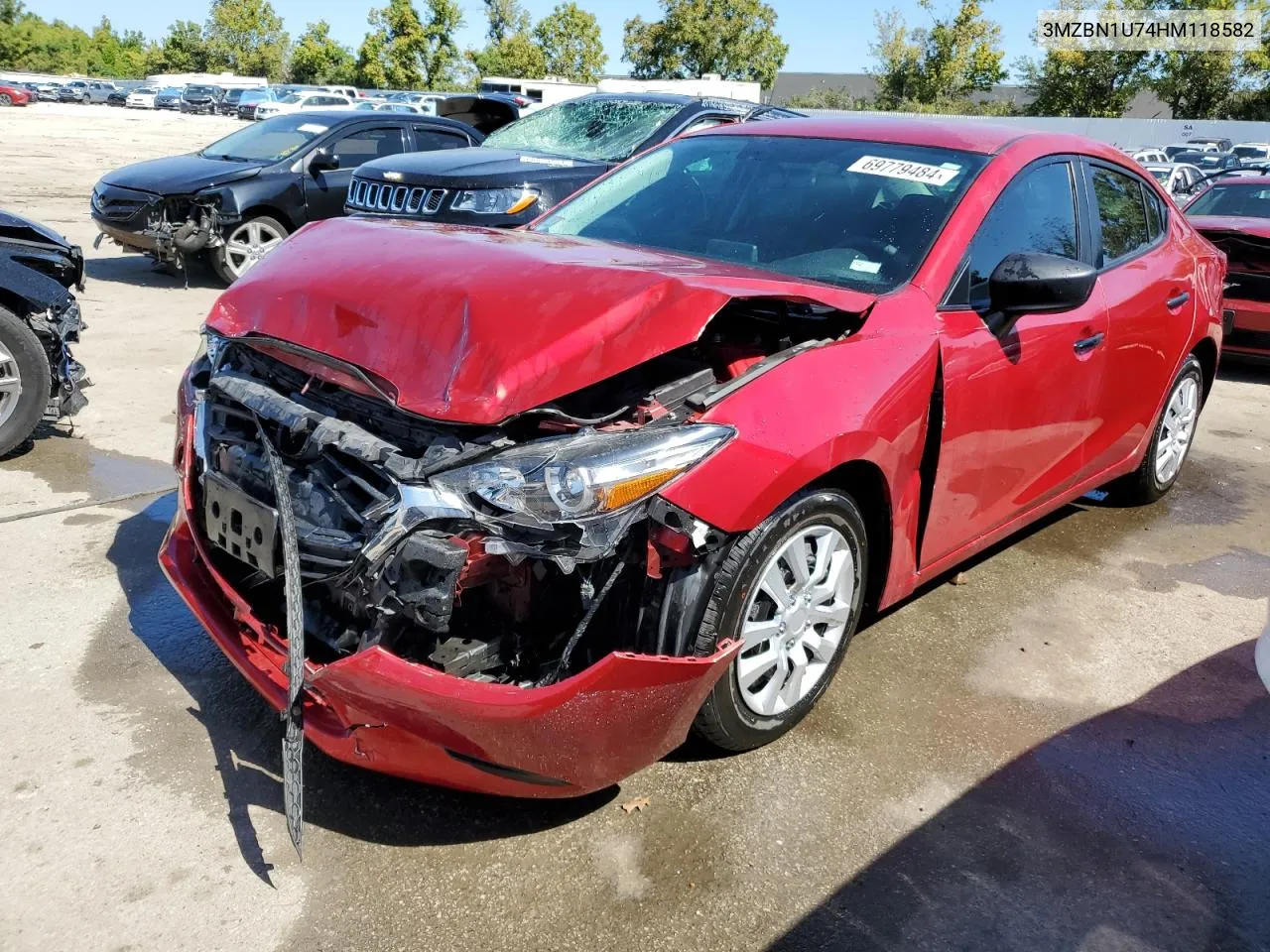 2017 Mazda 3 Sport VIN: 3MZBN1U74HM118582 Lot: 69779484