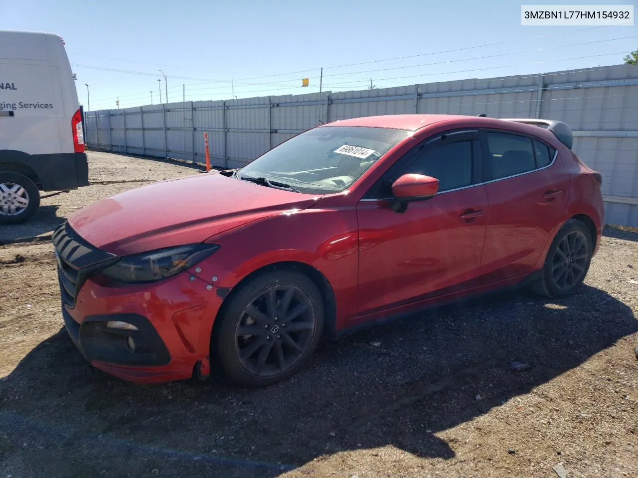 2017 Mazda 3 Touring VIN: 3MZBN1L77HM154932 Lot: 69861014