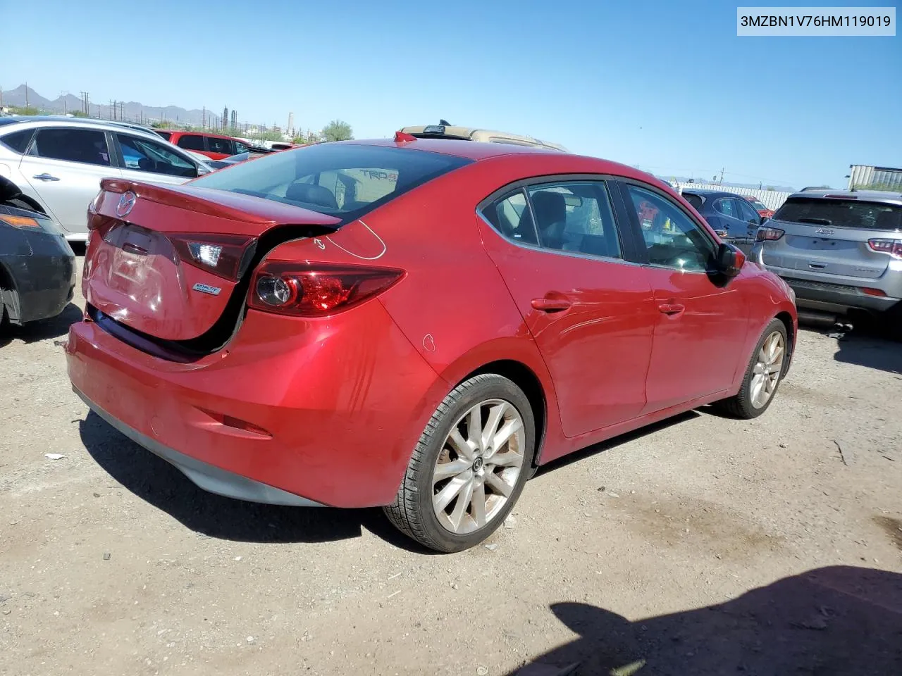 2017 Mazda 3 Touring VIN: 3MZBN1V76HM119019 Lot: 70103794