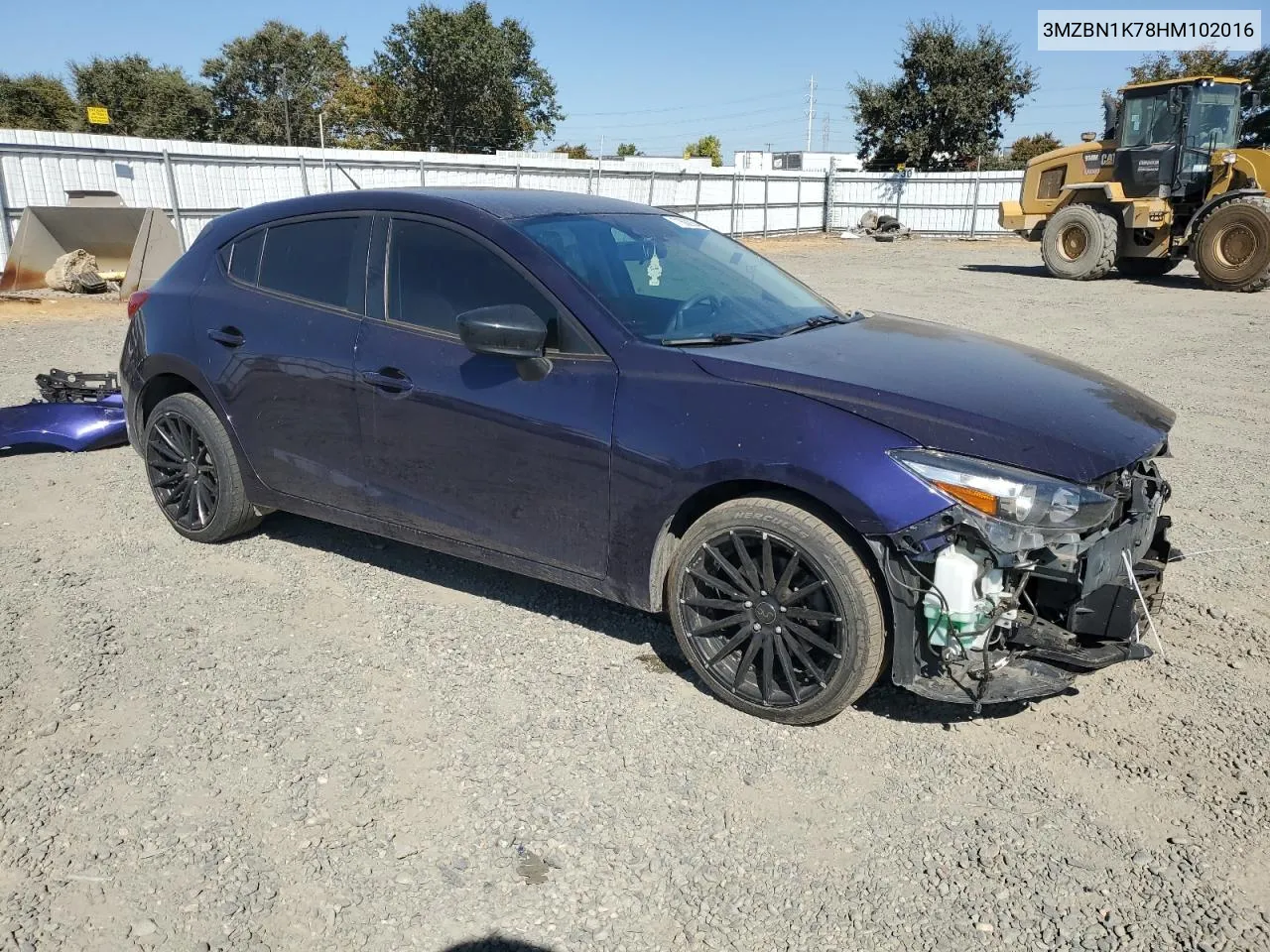 2017 Mazda 3 Sport VIN: 3MZBN1K78HM102016 Lot: 71682054