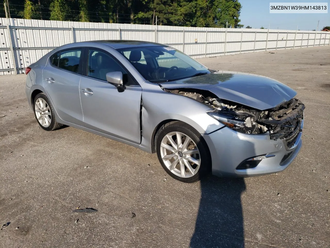 2017 Mazda 3 Grand Touring VIN: 3MZBN1W39HM143813 Lot: 72576844