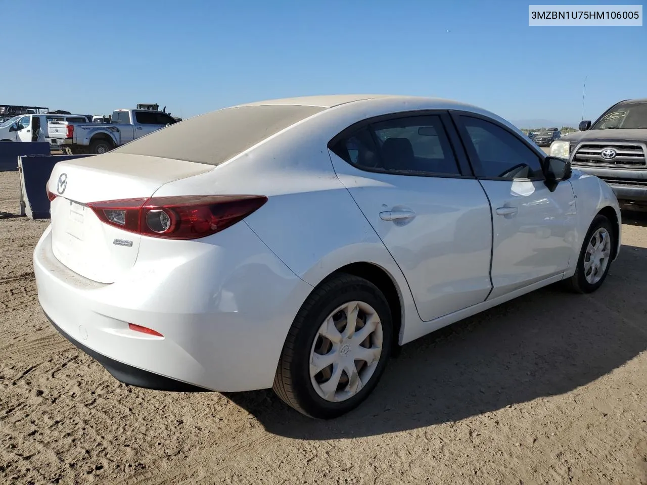 2017 Mazda 3 Sport VIN: 3MZBN1U75HM106005 Lot: 72846884