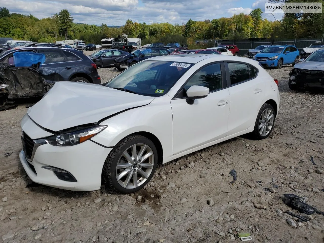 2017 Mazda 3 Grand Touring VIN: 3MZBN1M38HM148035 Lot: 73064784