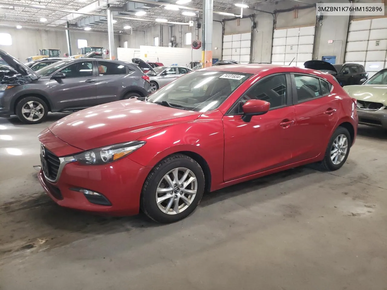 2017 Mazda 3 Sport VIN: 3MZBN1K76HM152896 Lot: 74131834