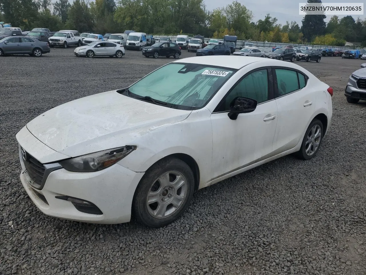 2017 Mazda 3 Touring VIN: 3MZBN1V70HM120635 Lot: 75875324