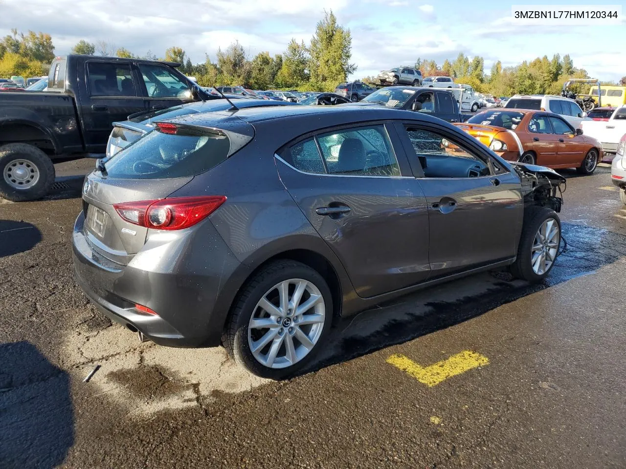 2017 Mazda 3 Touring VIN: 3MZBN1L77HM120344 Lot: 76298944