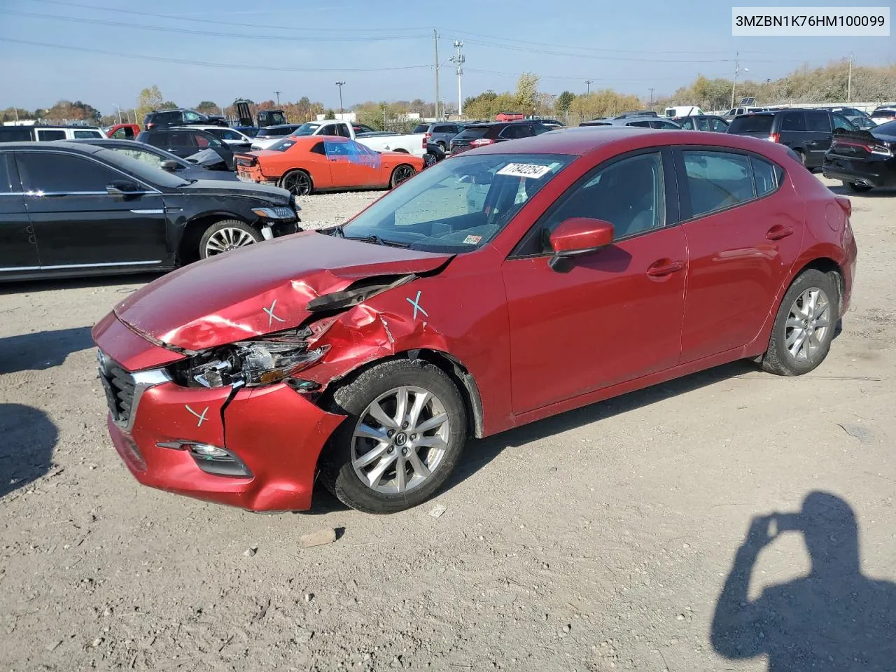 2017 Mazda 3 Sport VIN: 3MZBN1K76HM100099 Lot: 77842254