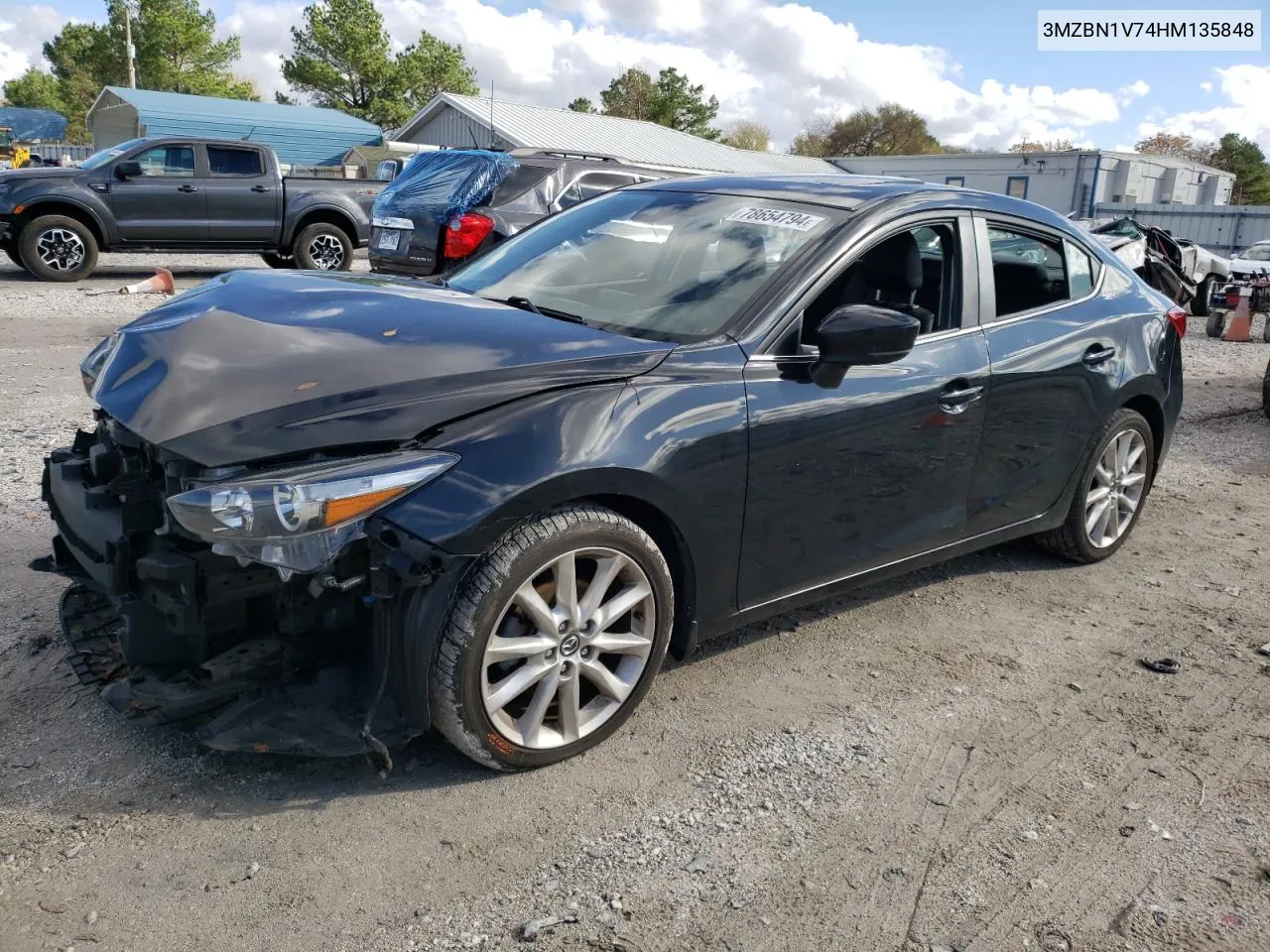 2017 Mazda 3 Touring VIN: 3MZBN1V74HM135848 Lot: 78654794