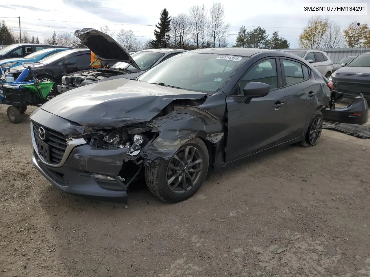 2017 Mazda 3 Sport VIN: 3MZBN1U77HM134291 Lot: 80111854