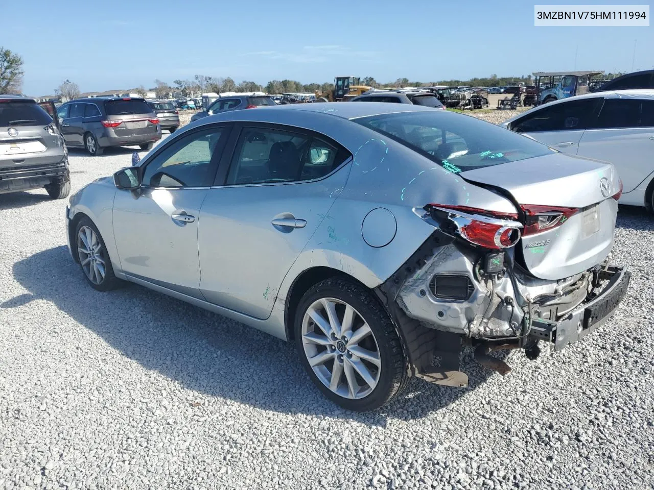 2017 Mazda 3 Touring VIN: 3MZBN1V75HM111994 Lot: 80324094