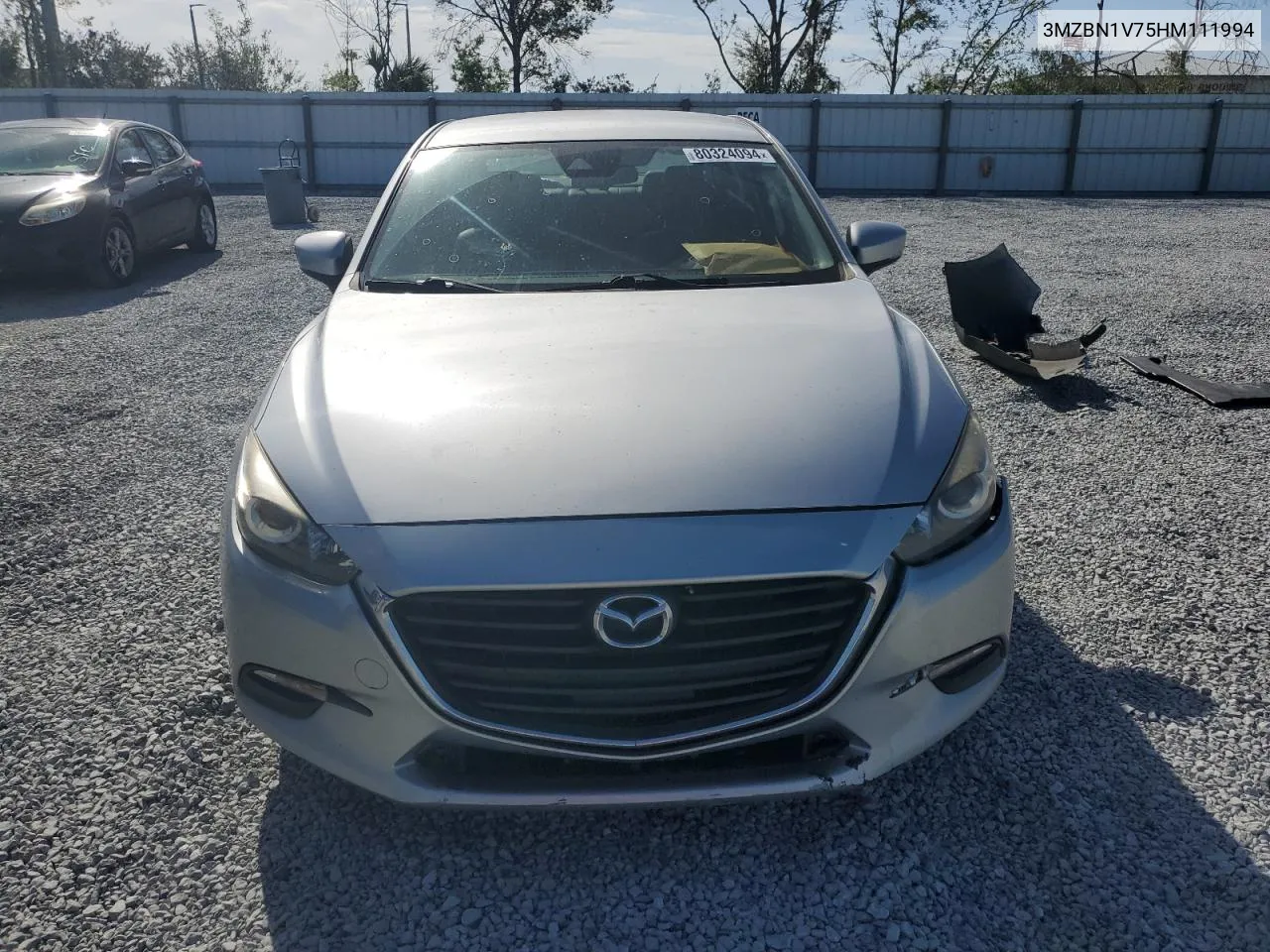 2017 Mazda 3 Touring VIN: 3MZBN1V75HM111994 Lot: 80324094