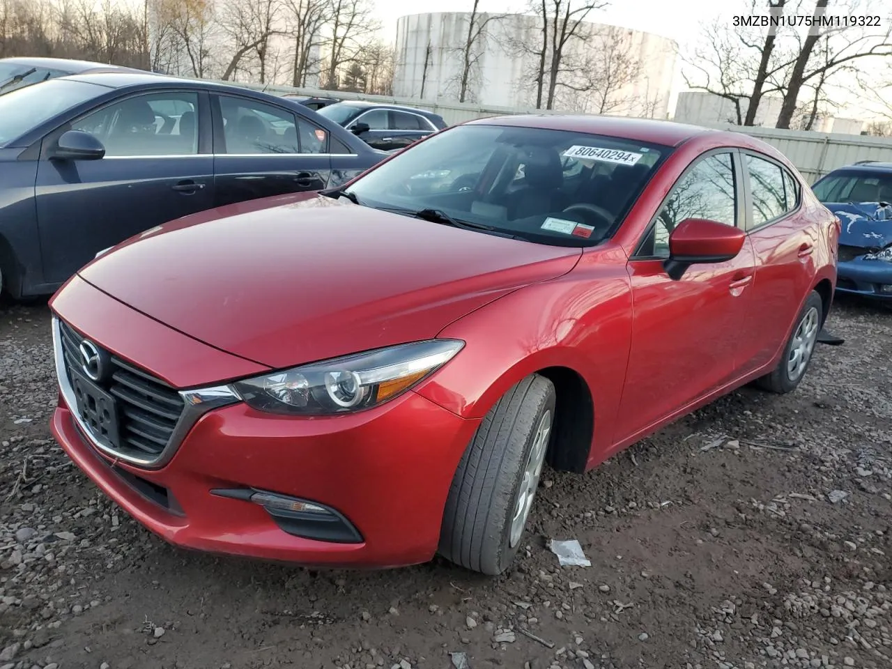 2017 Mazda 3 Sport VIN: 3MZBN1U75HM119322 Lot: 80640294