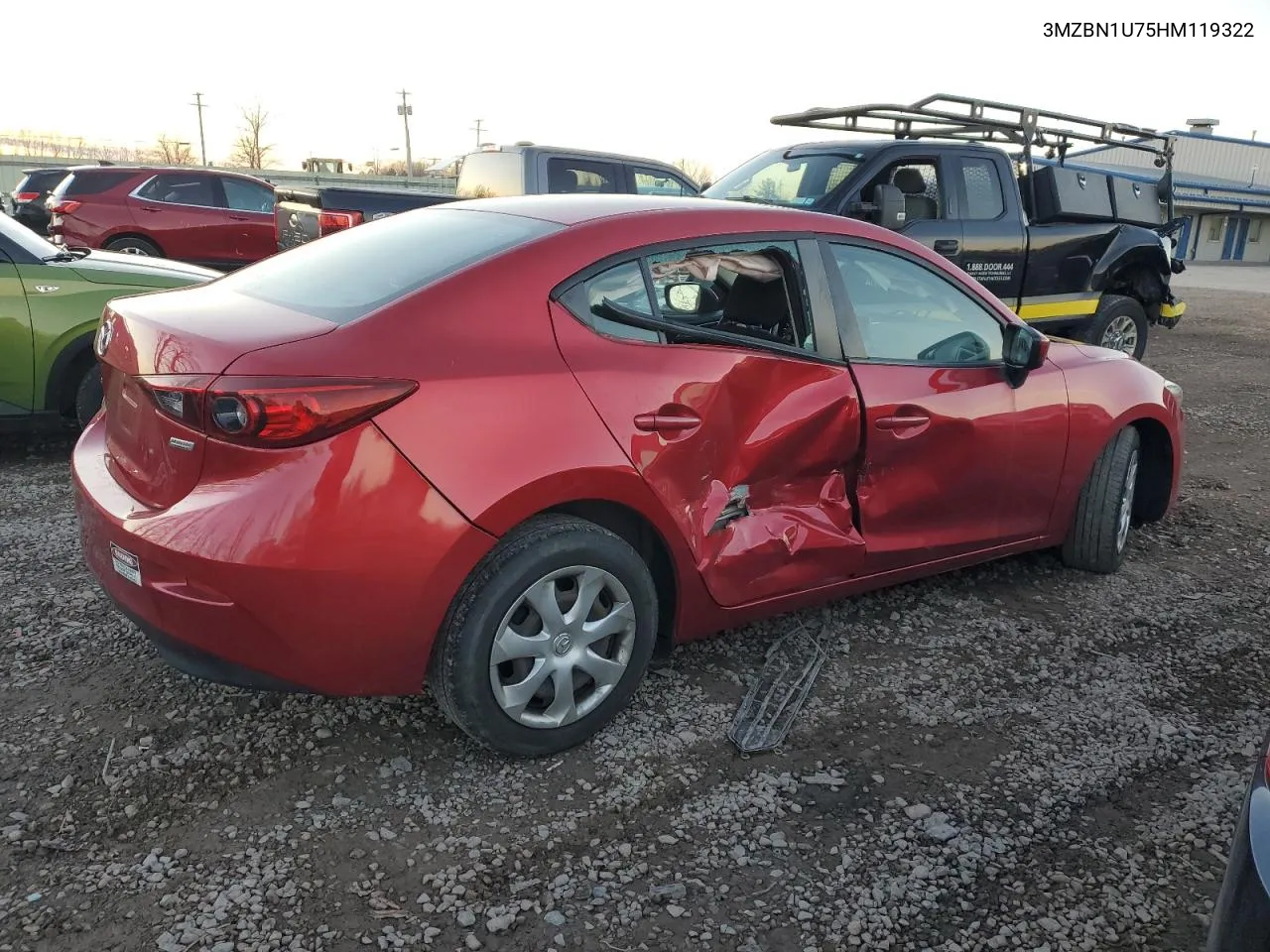 2017 Mazda 3 Sport VIN: 3MZBN1U75HM119322 Lot: 80640294