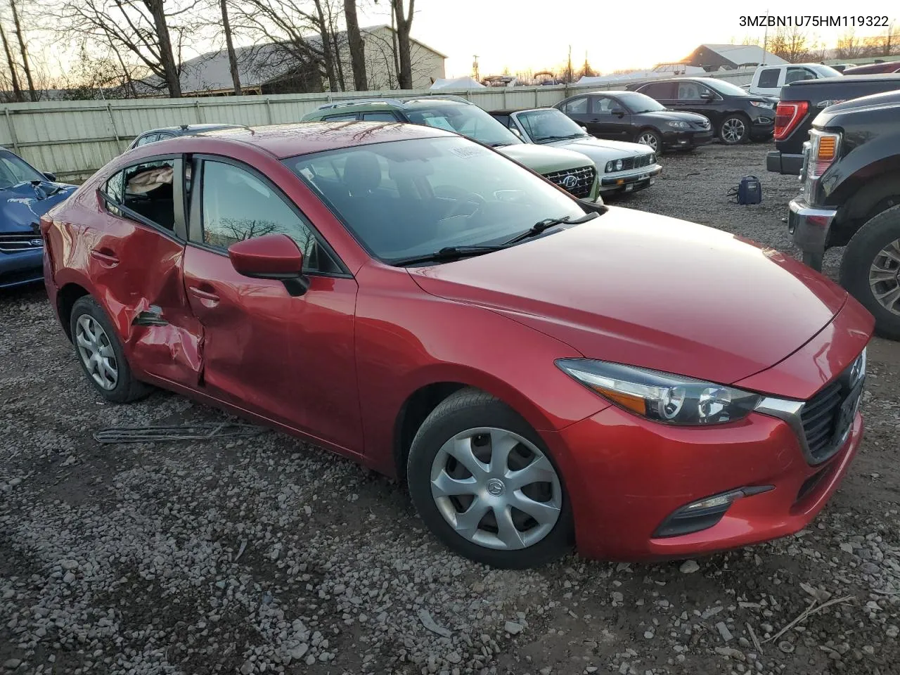 2017 Mazda 3 Sport VIN: 3MZBN1U75HM119322 Lot: 80640294