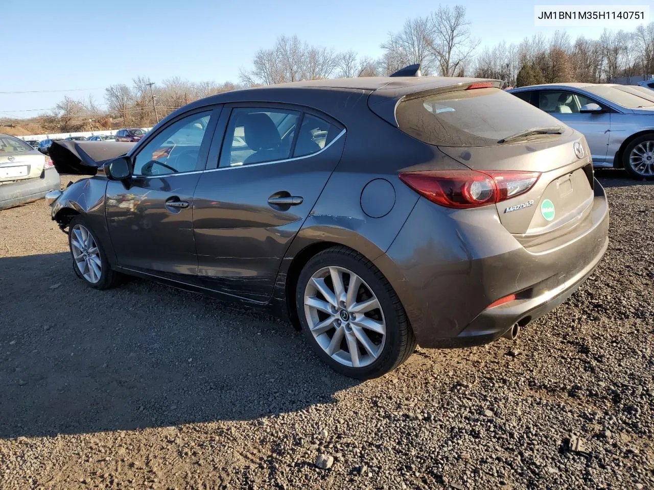 2017 Mazda 3 Grand Touring VIN: JM1BN1M35H1140751 Lot: 80902854