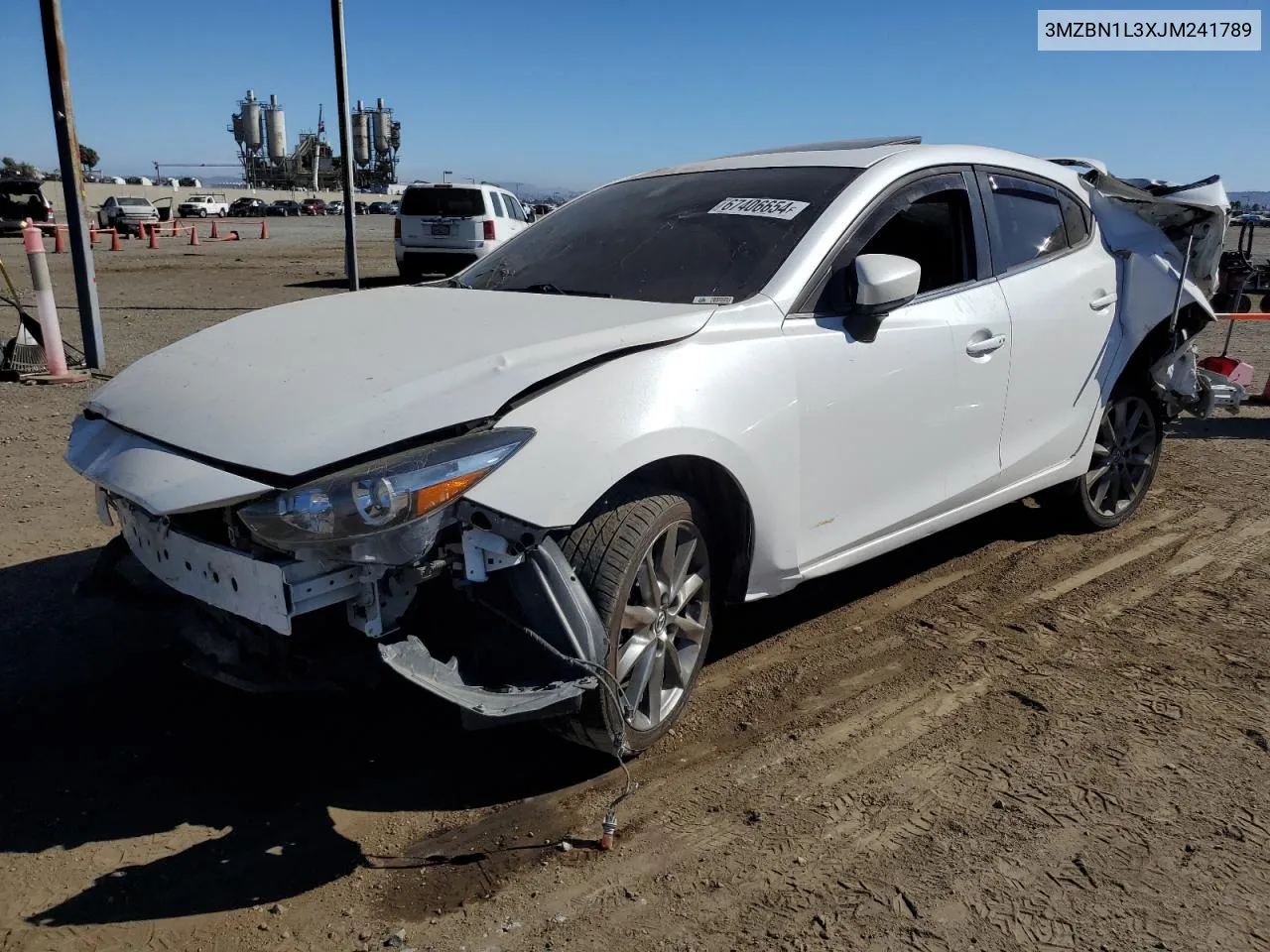 2018 Mazda 3 Touring VIN: 3MZBN1L3XJM241789 Lot: 67406654