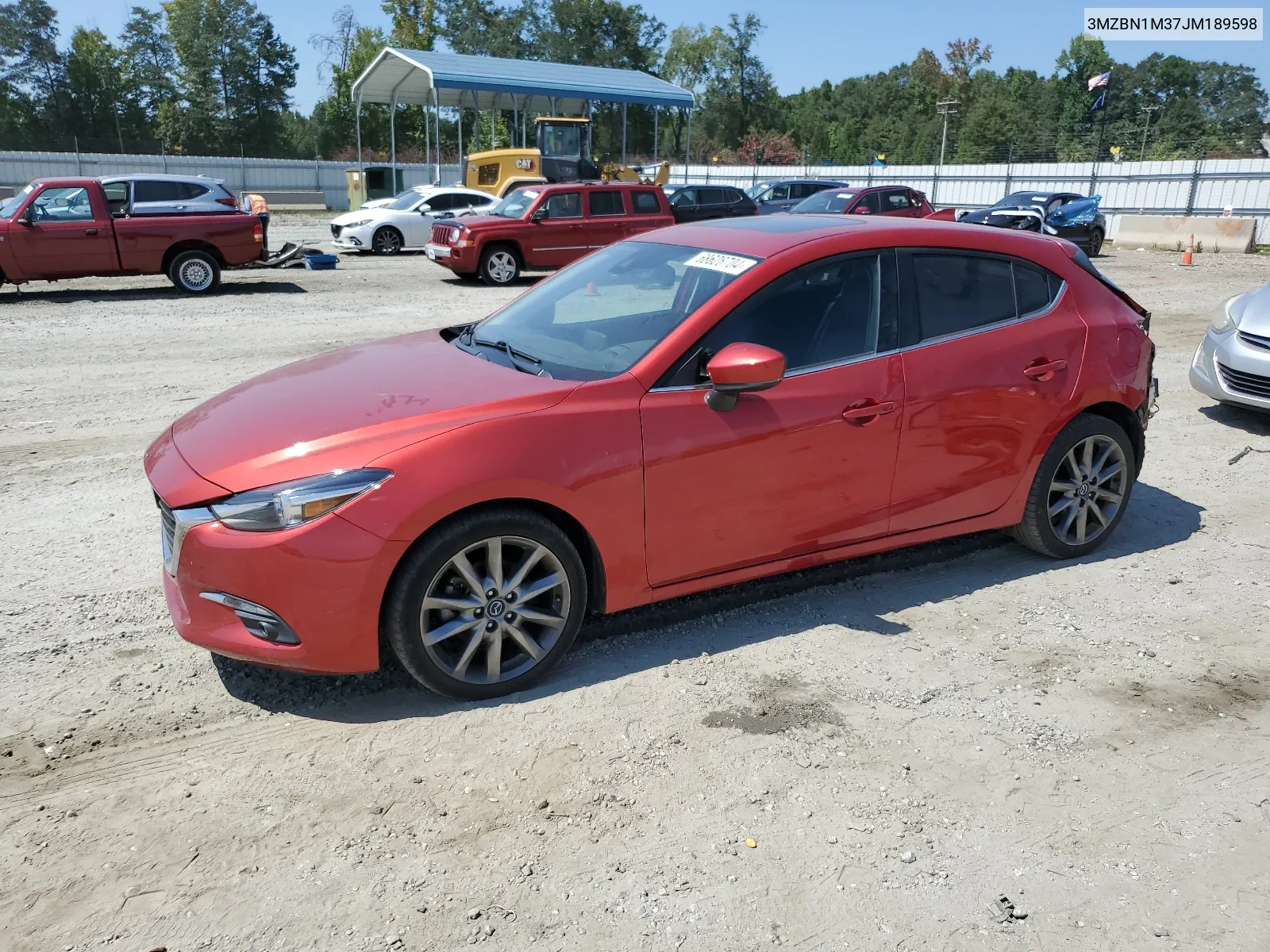 2018 Mazda 3 Grand Touring VIN: 3MZBN1M37JM189598 Lot: 68628704