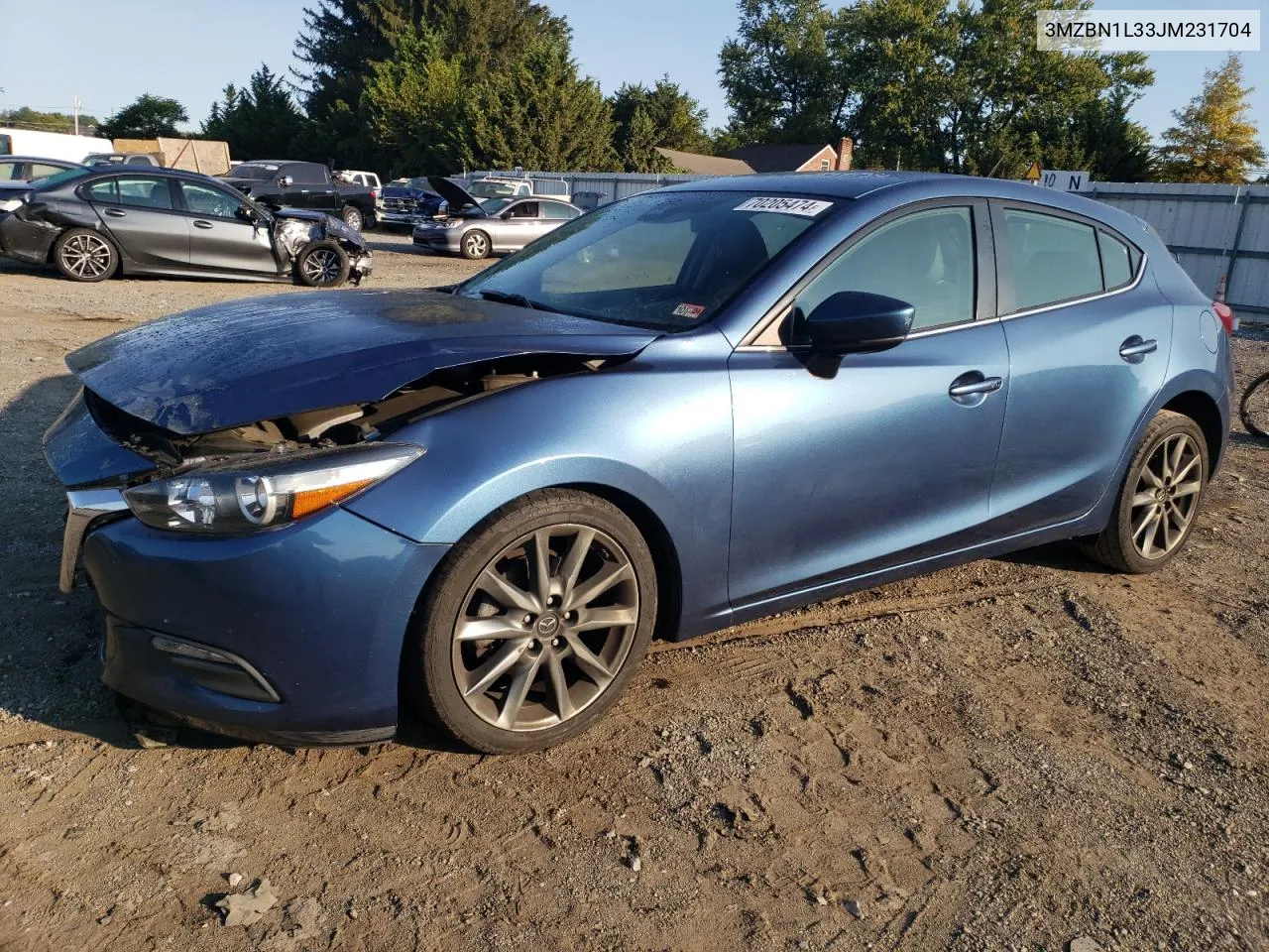 2018 Mazda 3 Touring VIN: 3MZBN1L33JM231704 Lot: 70205474