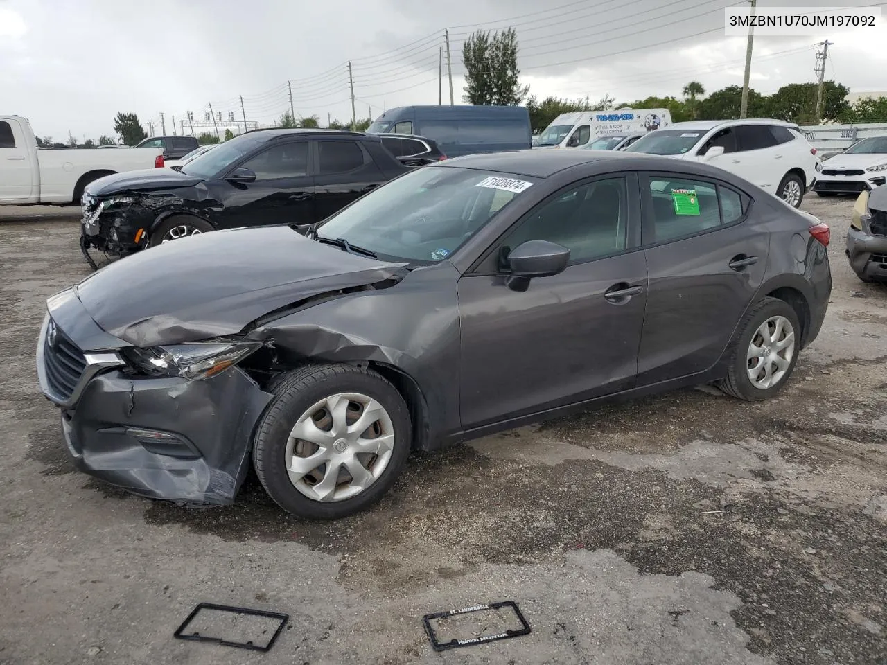 2018 Mazda 3 Sport VIN: 3MZBN1U70JM197092 Lot: 71020874