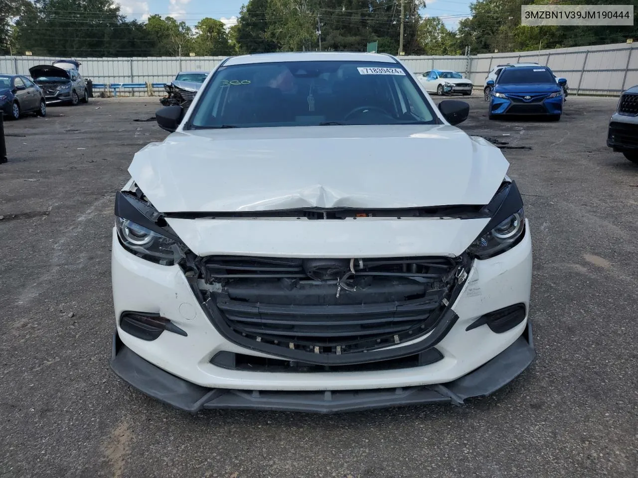 2018 Mazda 3 Touring VIN: 3MZBN1V39JM190444 Lot: 71839424