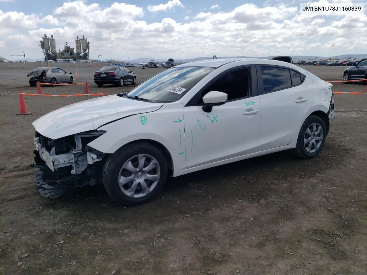 2018 Mazda 3 Sport VIN: JM1BN1U78J1160839 Lot: 72280734