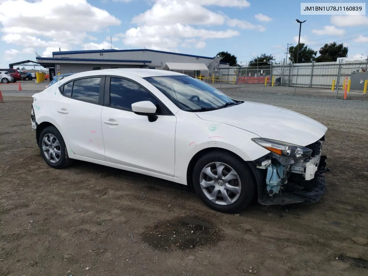 2018 Mazda 3 Sport VIN: JM1BN1U78J1160839 Lot: 72280734