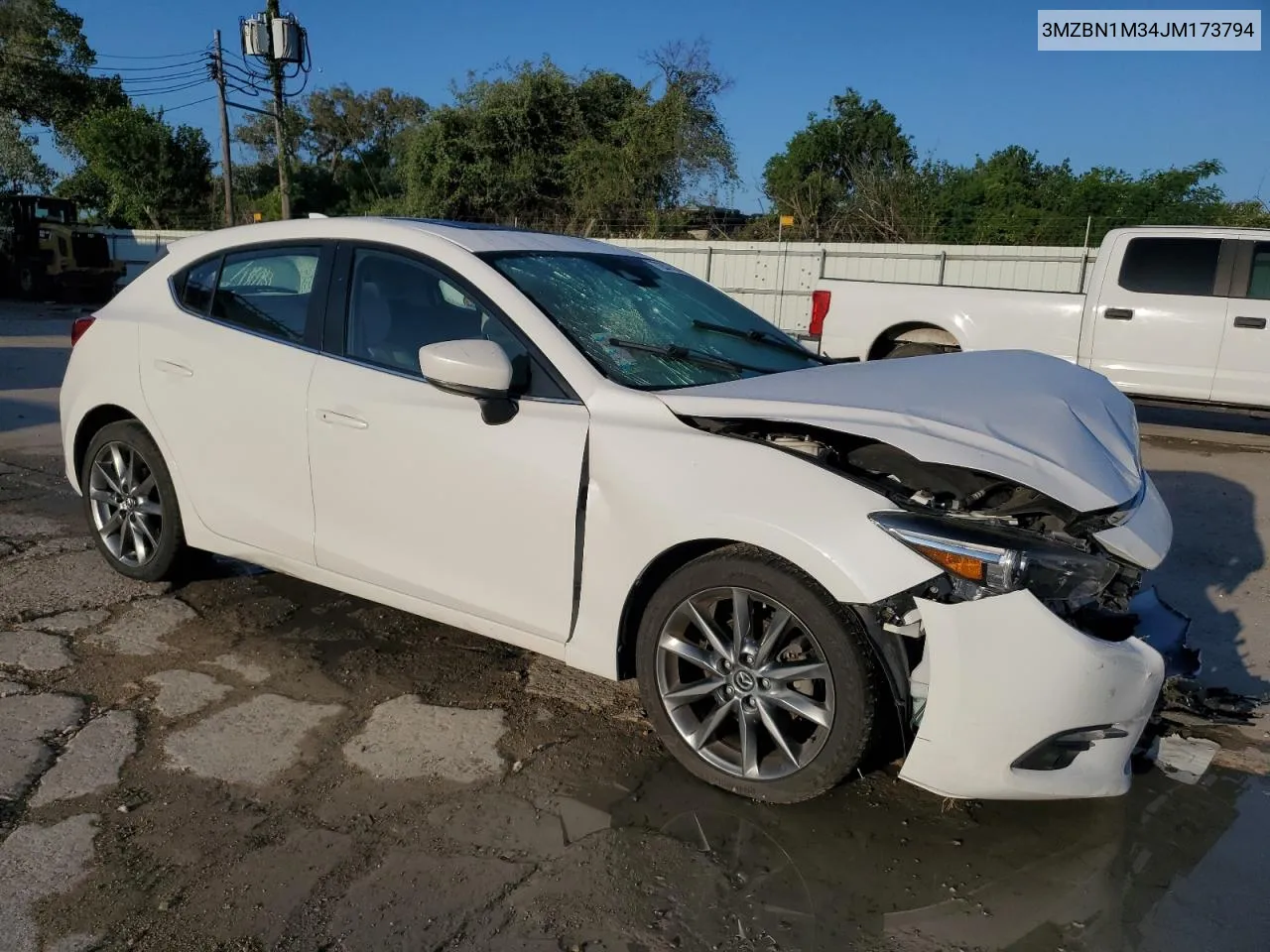 2018 Mazda 3 Grand Touring VIN: 3MZBN1M34JM173794 Lot: 72577034