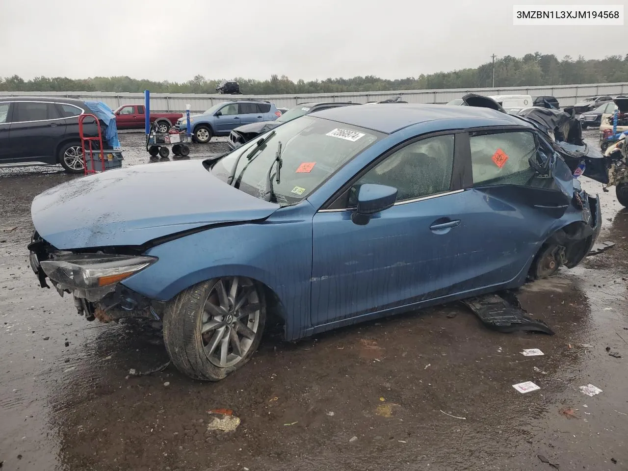 3MZBN1L3XJM194568 2018 Mazda 3 Touring