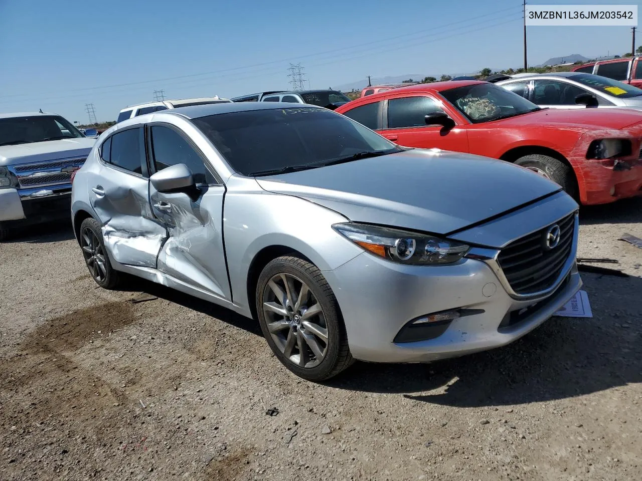 2018 Mazda 3 Touring VIN: 3MZBN1L36JM203542 Lot: 73256384