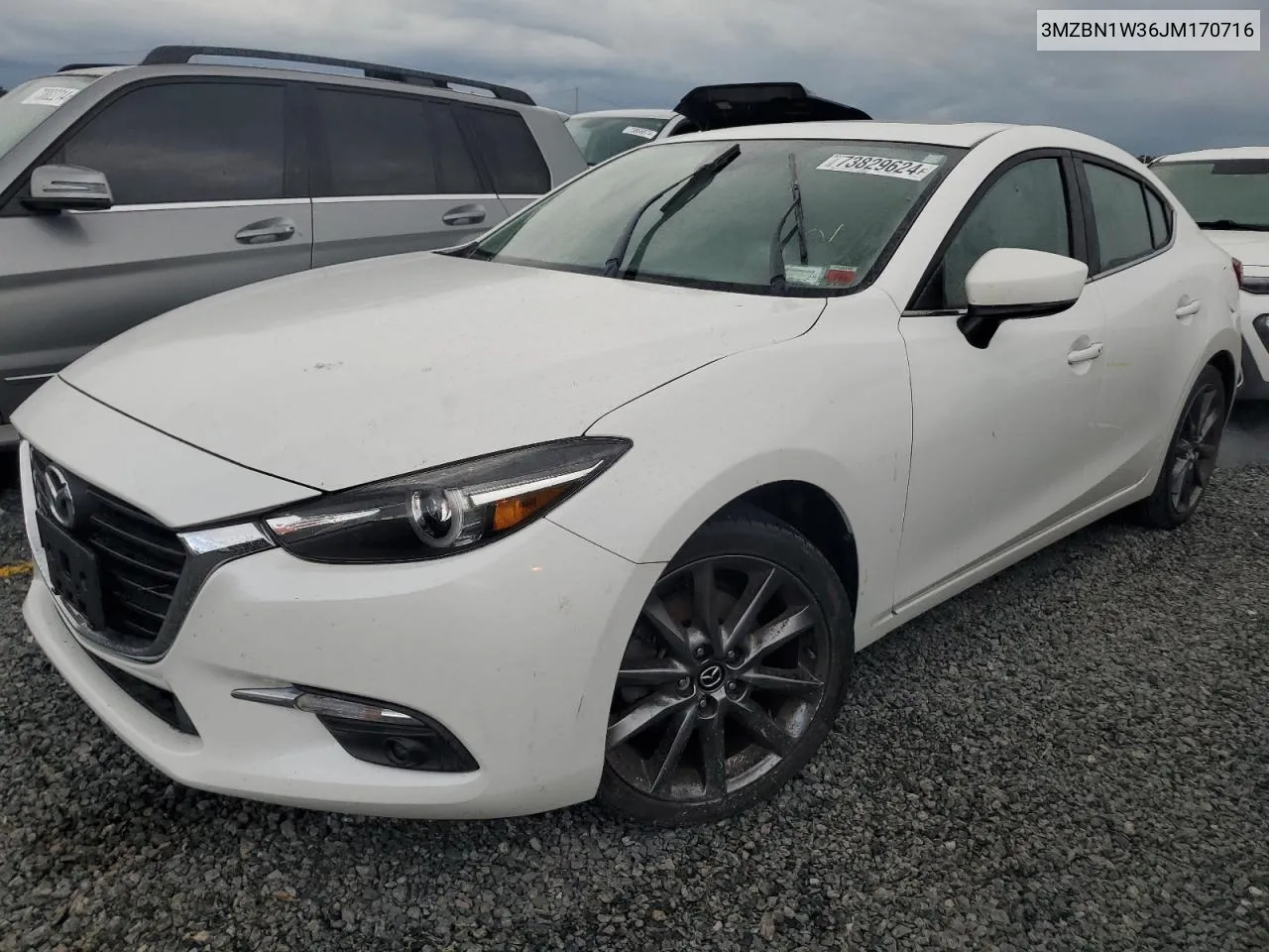 2018 Mazda 3 Grand Touring VIN: 3MZBN1W36JM170716 Lot: 73829624