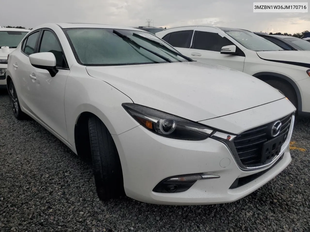 2018 Mazda 3 Grand Touring VIN: 3MZBN1W36JM170716 Lot: 73829624