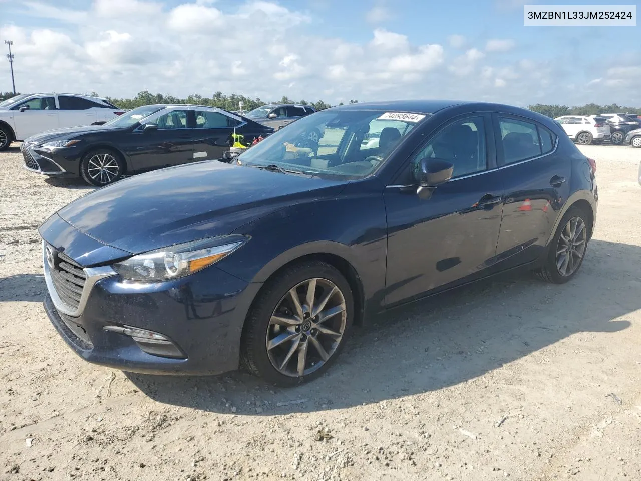 2018 Mazda 3 Touring VIN: 3MZBN1L33JM252424 Lot: 74095644