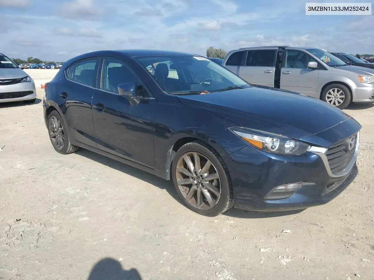 2018 Mazda 3 Touring VIN: 3MZBN1L33JM252424 Lot: 74095644