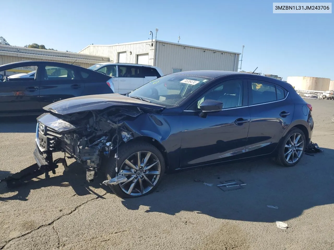 2018 Mazda 3 Touring VIN: 3MZBN1L31JM243706 Lot: 74636474