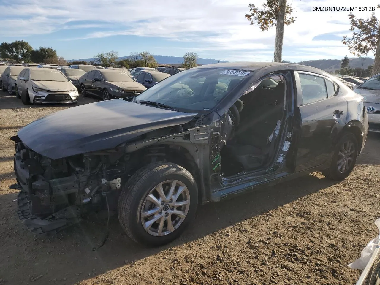 2018 Mazda 3 Sport VIN: 3MZBN1U72JM183128 Lot: 74993794