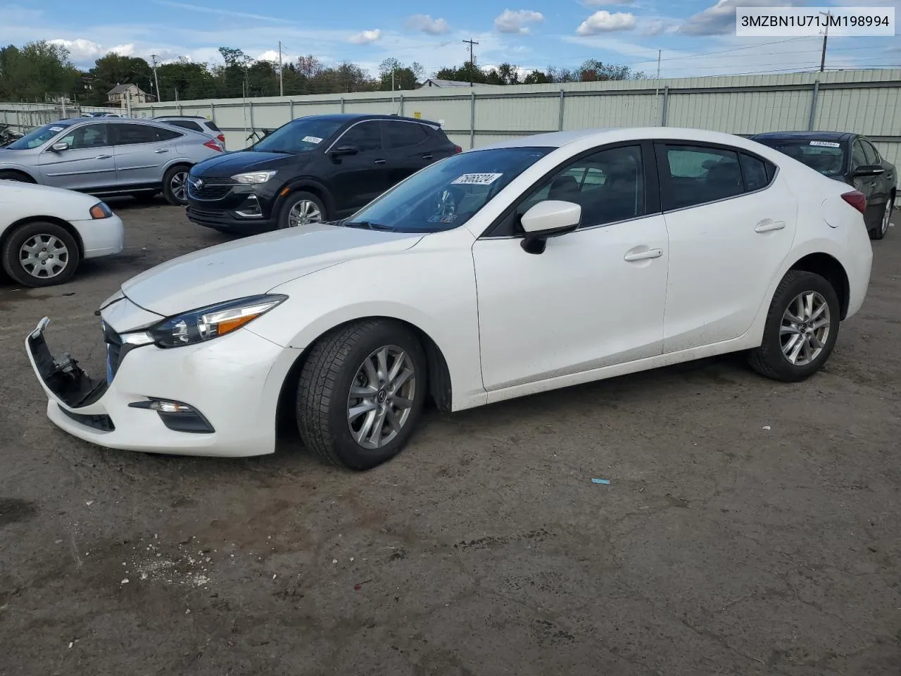 2018 Mazda 3 Sport VIN: 3MZBN1U71JM198994 Lot: 75065224